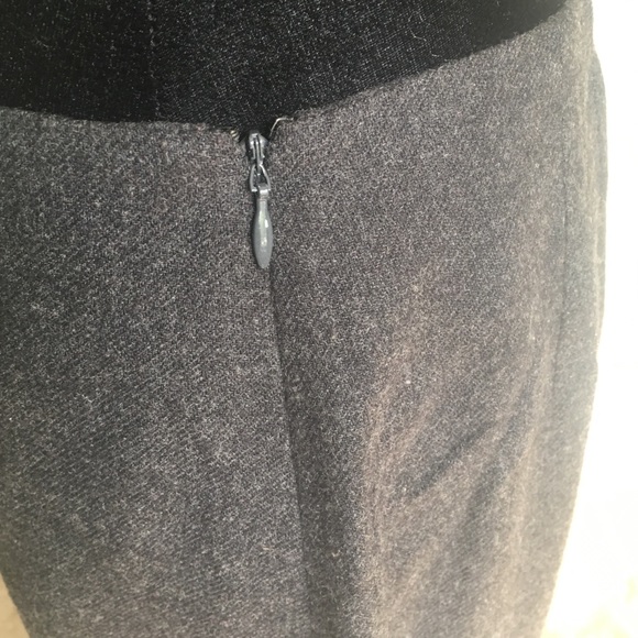 DANA BUCHMAN LONG WOOL GRAY MAXI SKIRT FRINGE - Picture 6 of 8